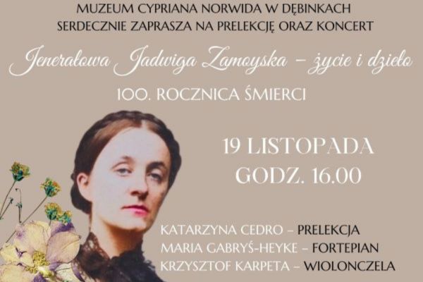 Ikona do artykułu: Koncert „Jenerałowa Jadwiga Zamoyska-życie i dzieło”.