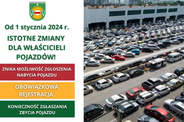 Ikona do artykułu: Duże zmiany dla właścicieli pojazdów od 1 stycznia 2024 r.