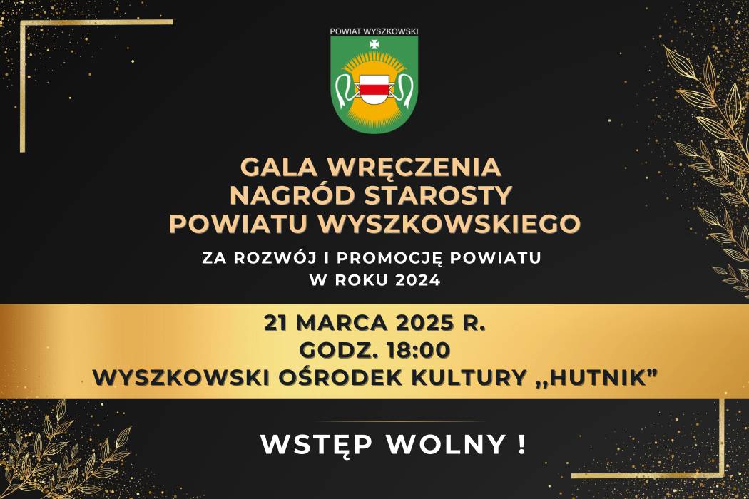 Ikona do artykułu: Gala wręczenia Nagród Starosty Powiatu Wyszkowskiego za rok 2024